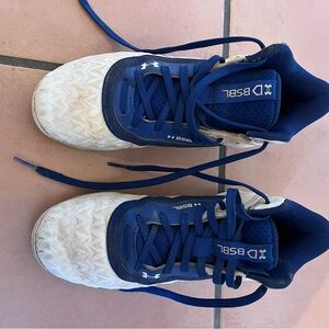 Under Armour Kids Navy and White Sneakers